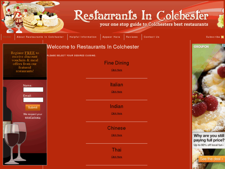 www.restaurantsincolchester.com