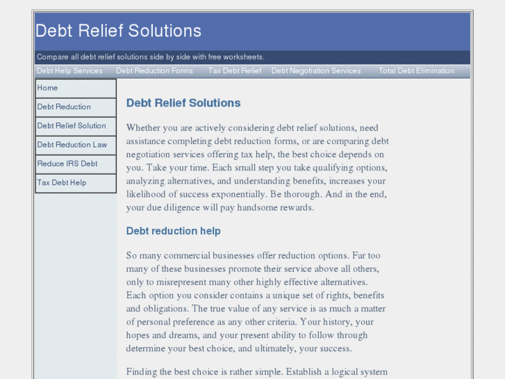 www.debt-relief-consolidation.org