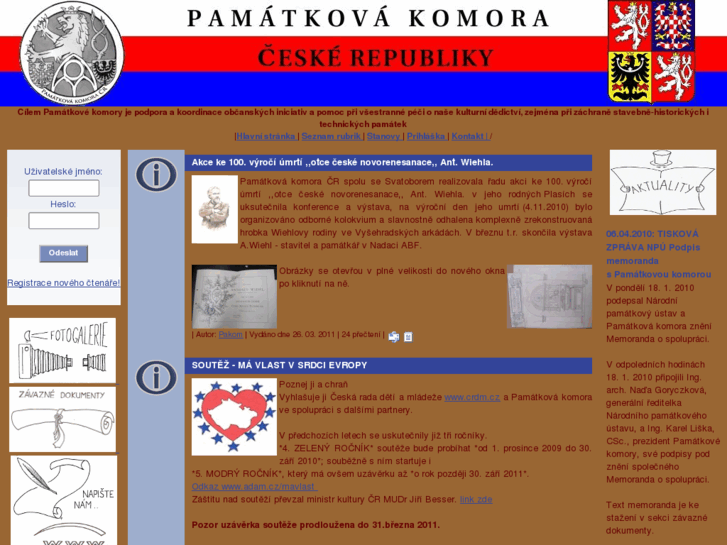 www.pamatkovakomora.cz