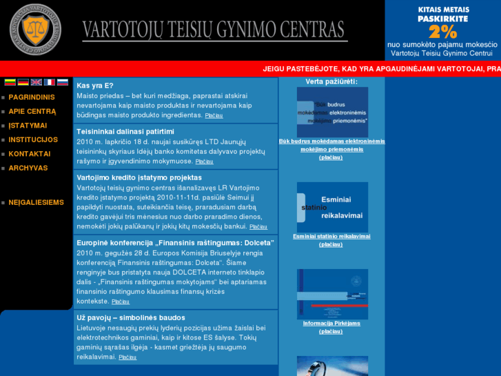 www.vartotojucentras.lt