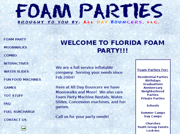 www.floridafoamparties.com