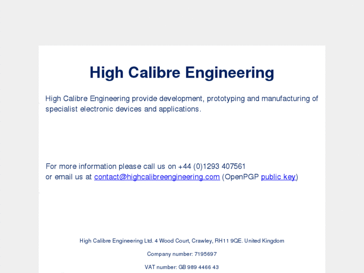 www.highcalibreengineering.com