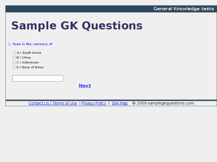 www.samplegkquestions.com