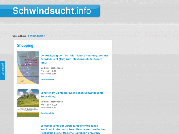 www.schwindsucht.info