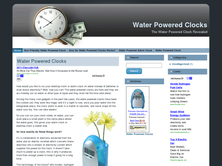 www.waterpoweredclocks.com