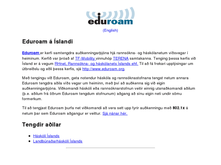 www.eduroam.is