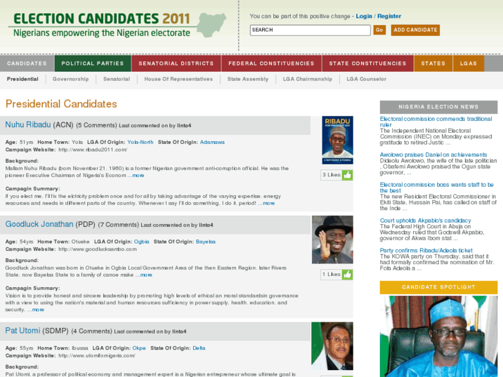 www.electioncandidates2011.com