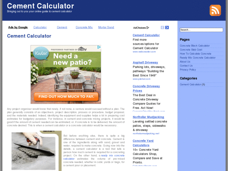 www.cementcalculator.net