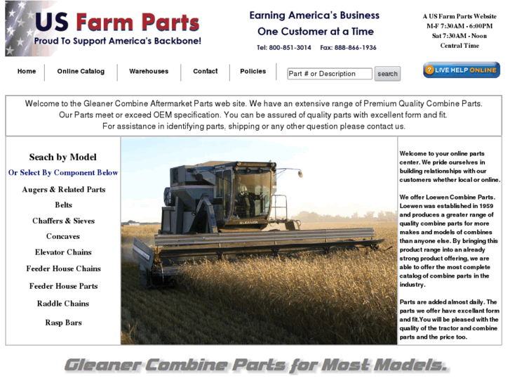 www.gleanercombineparts.com