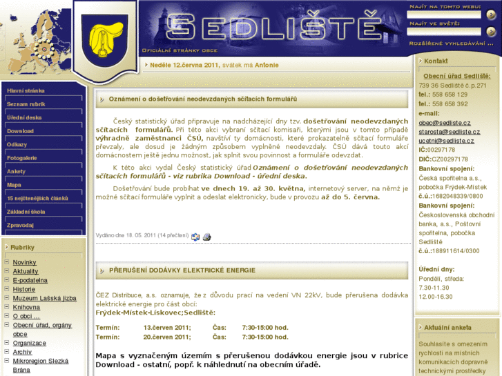 www.sedliste.cz