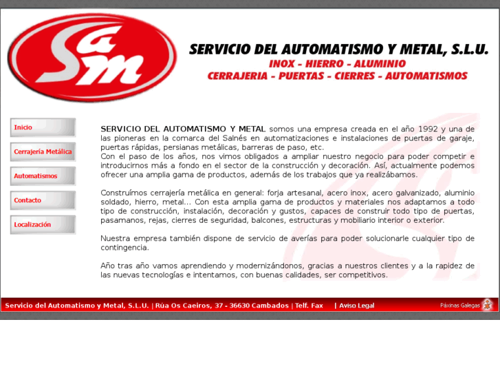 www.serviciodelautomatismoymetal.com