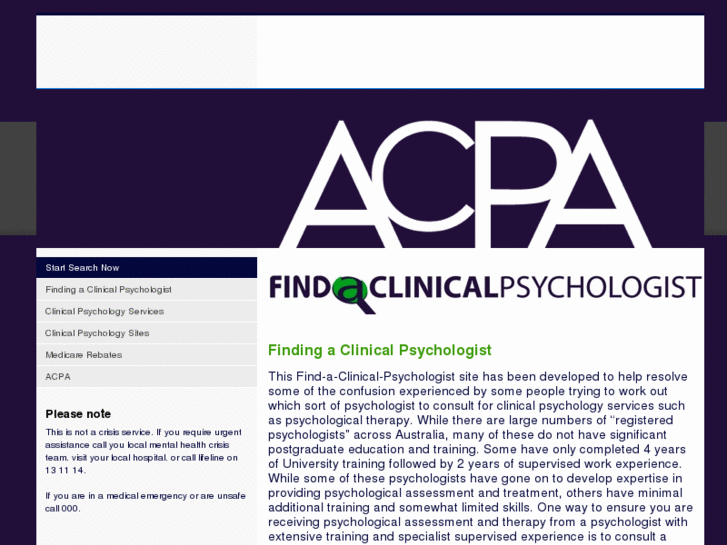 www.findaclinicalpsychologist.com