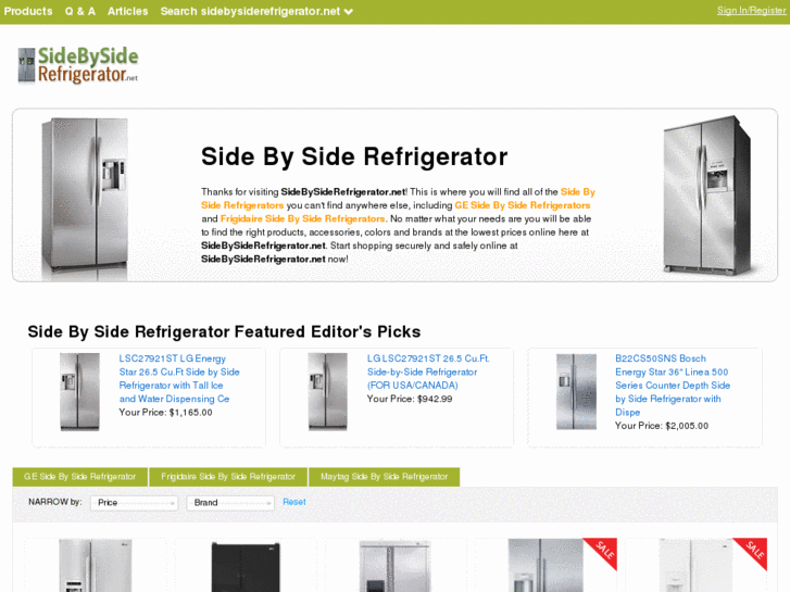 www.sidebysiderefrigerator.net