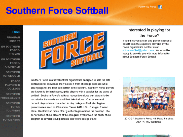 www.southernforcesoftball.com