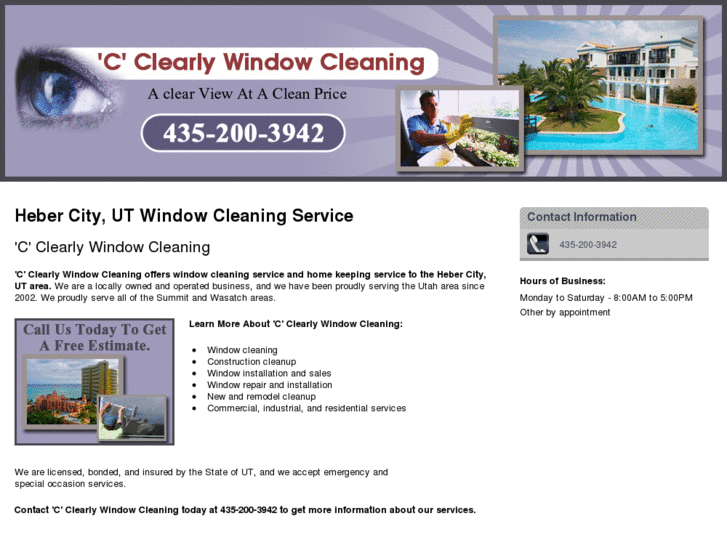 www.cclearlywindowcleaningut.com