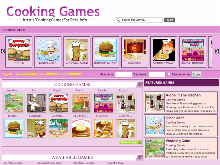 www.cookinggamesforgirls.info