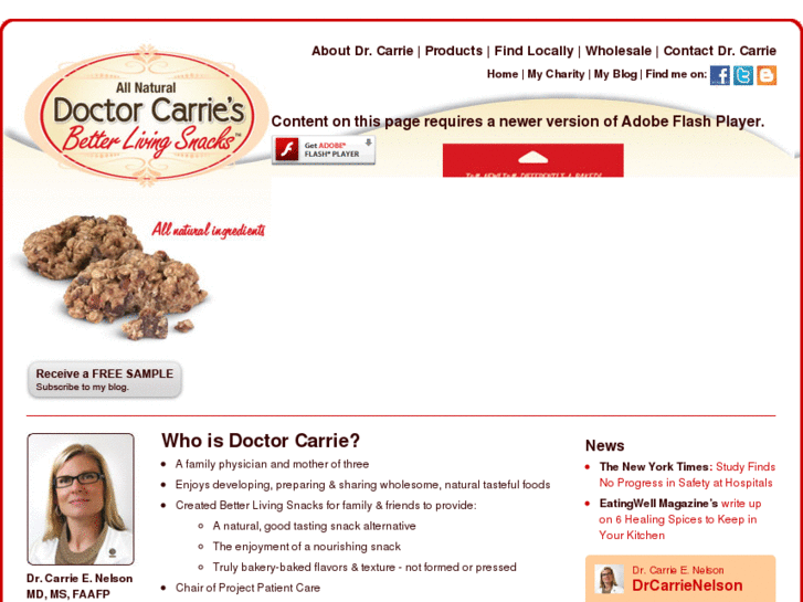 www.doctorcarriesbetterlivingsnacks.com