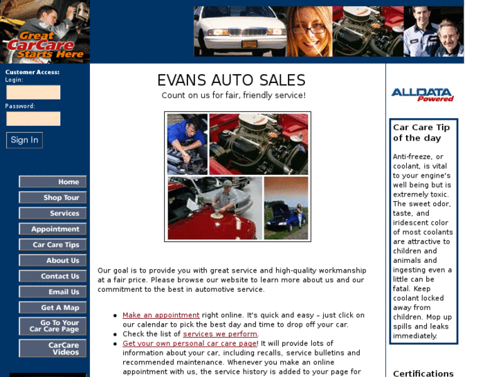 www.evans-servicecenter.com