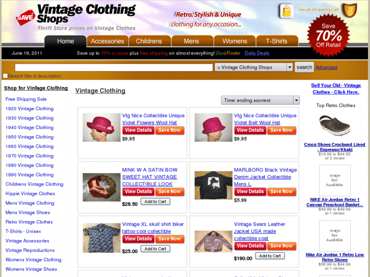 www.vintageclothingshops.com