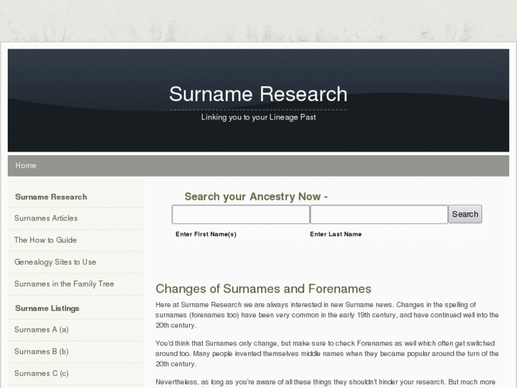 www.surnameresearch.co.uk