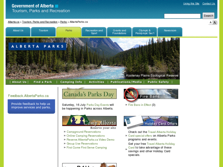 www.albertaparkscamping.com