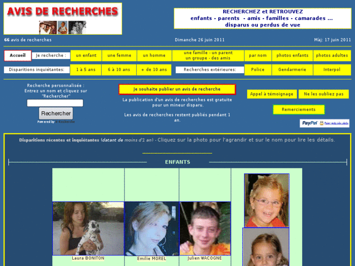 www.avisderecherches.com