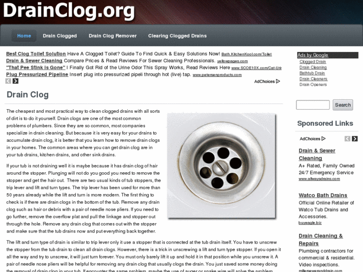www.drainclog.org