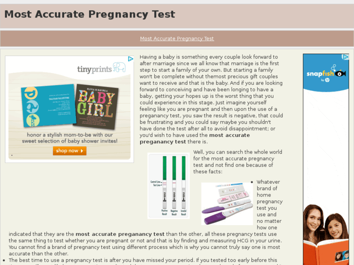 www.mostaccuratepregnancytest.com