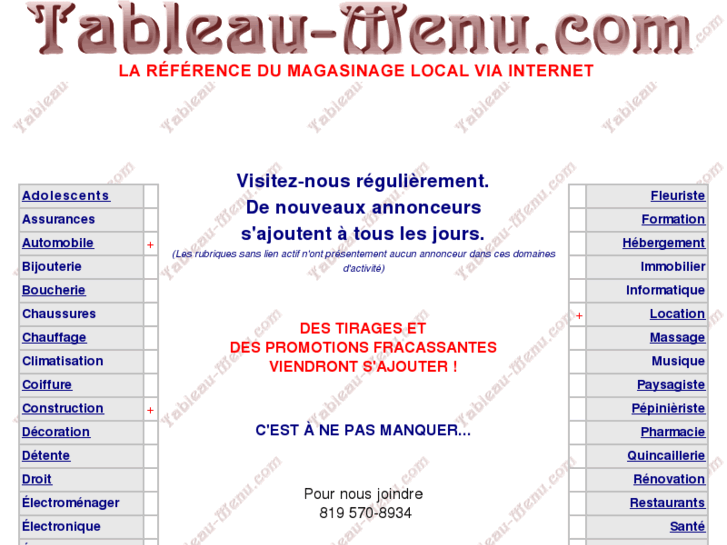 www.tableaumenu.com