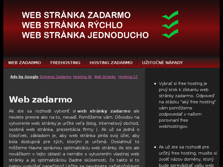 www.web-zadarmo.sk
