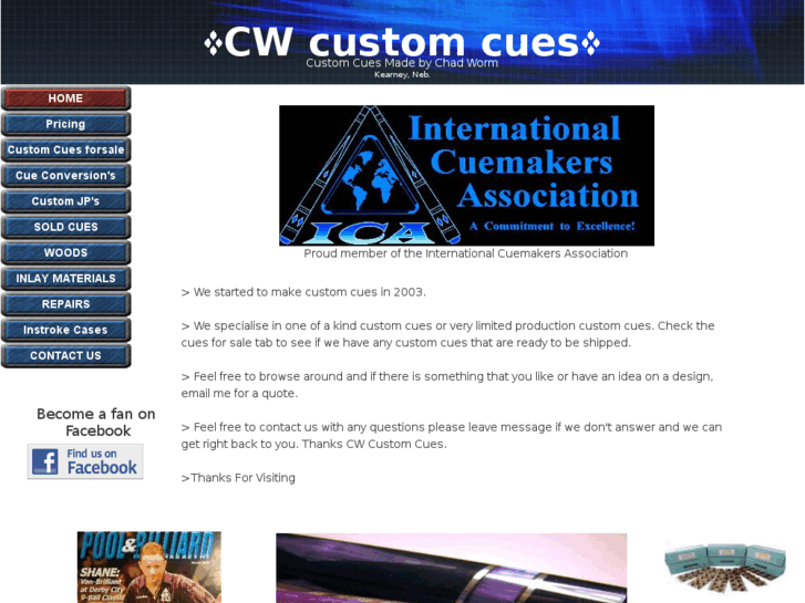 www.cwcustomcues.com