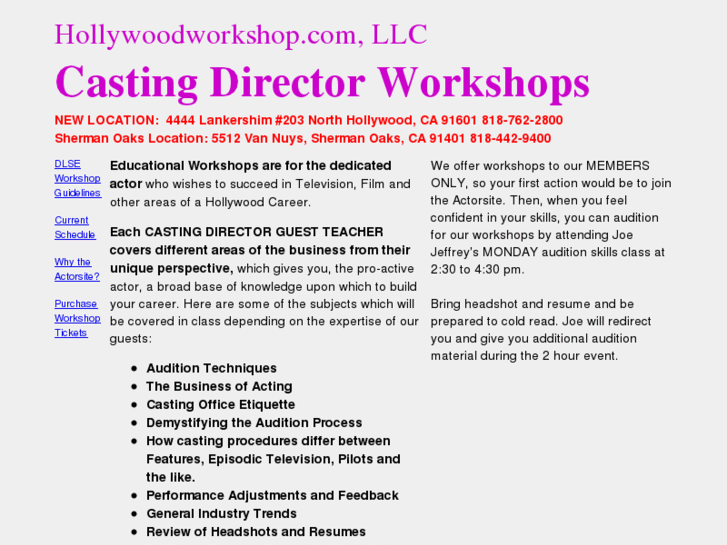 www.hollywoodworkshop.com