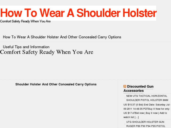 www.howtowearashoulderholster.com