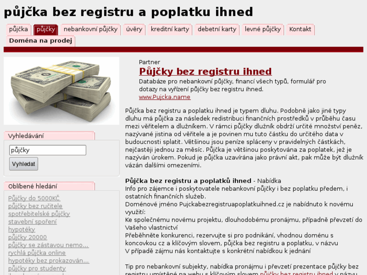 www.pujckabezregistruapoplatkuihned.cz