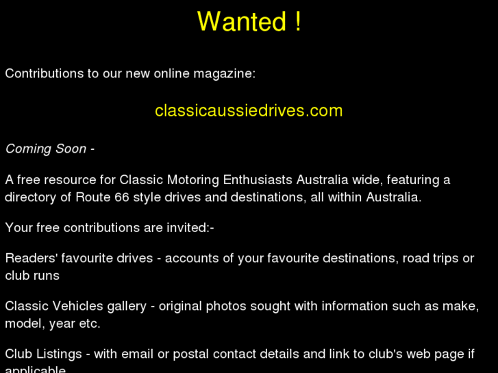 www.classicaussiedrives.com