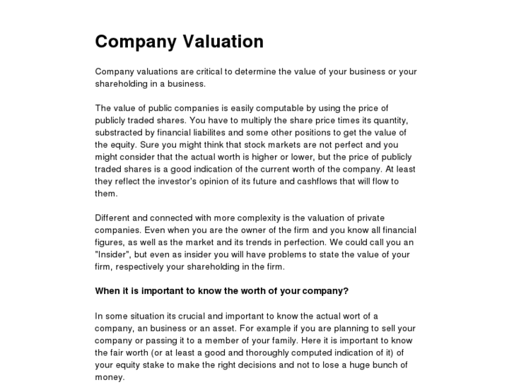 www.companyvaluation.net