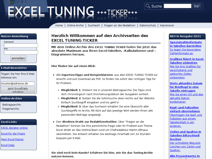 www.excel-tuning-ticker.de