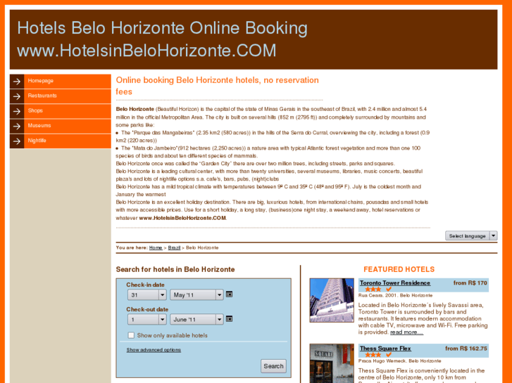 www.hotelsinbelohorizonte.com