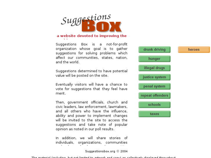 www.suggestionsbox.org