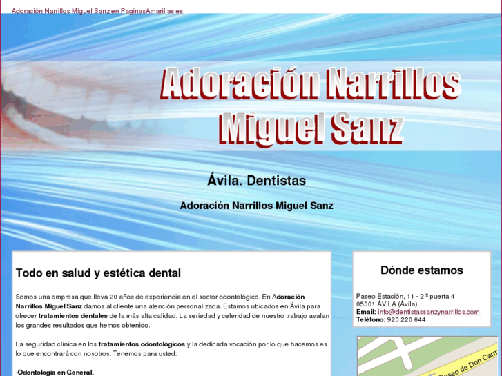 www.dentistassanzynarrillos.com