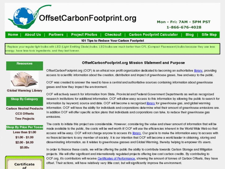 www.offsetcarbonfootprint.org