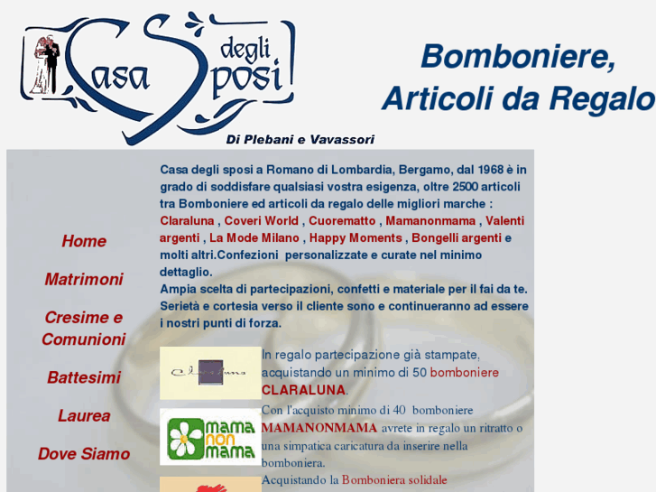 www.casadeglisposibomboniere.com