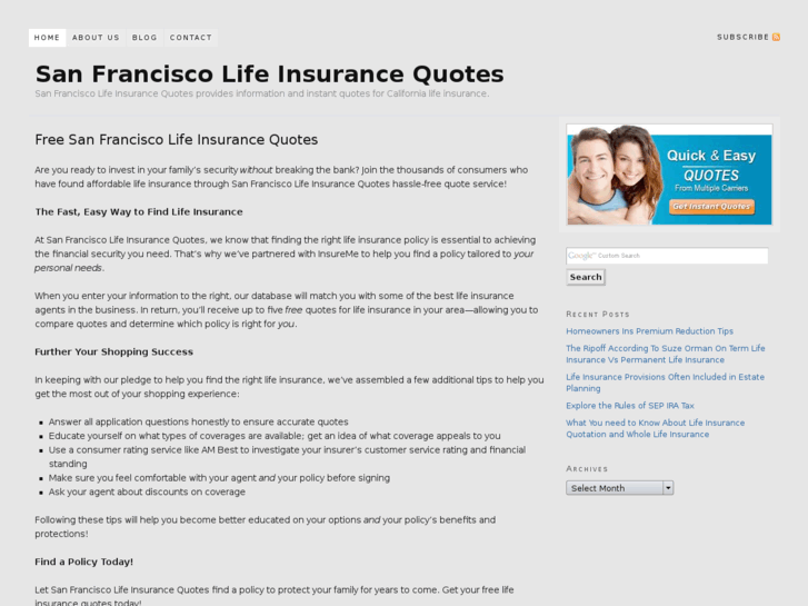 www.sanfranciscolifeinsurancequotes.com