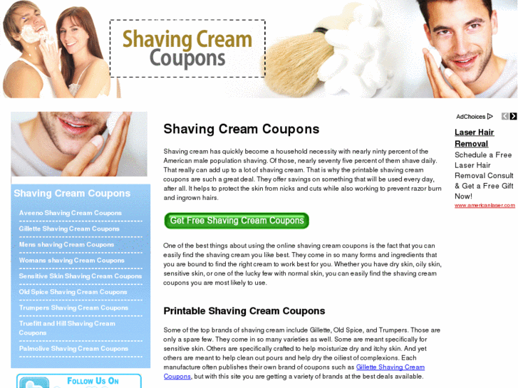 www.shavingcreamcouponsdelivered.com