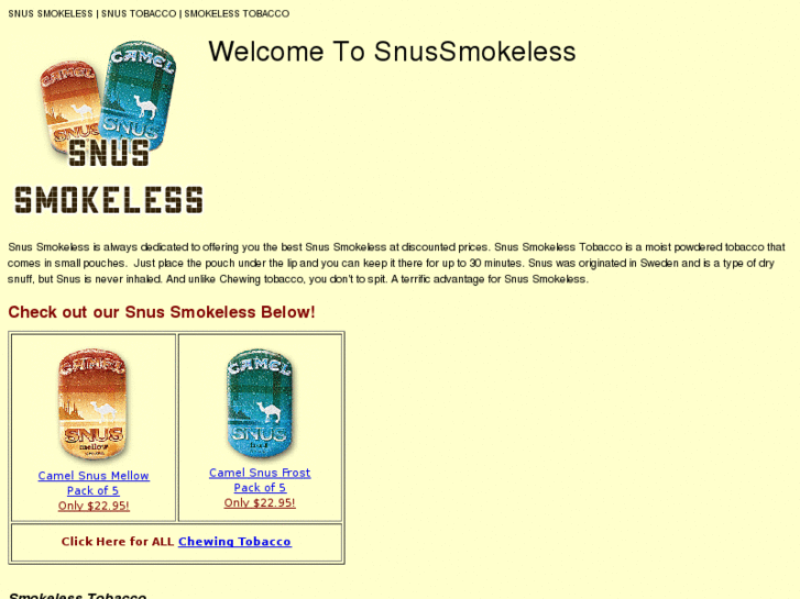 www.snussmokeless.com