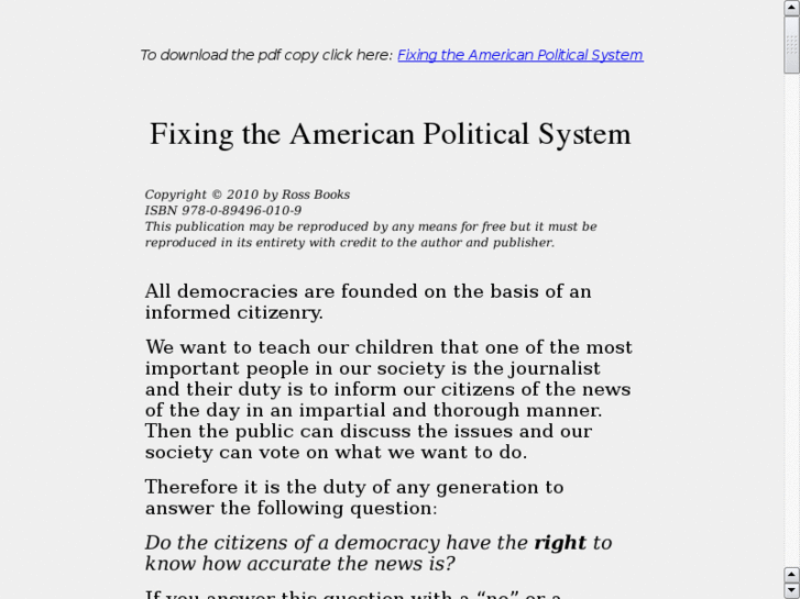www.fixingtheamericanpoliticalsystem.com