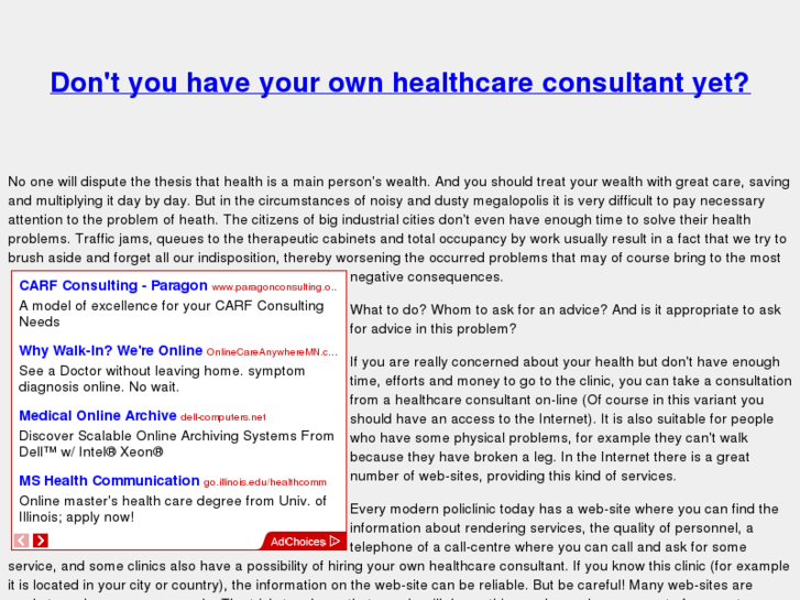 www.healthcare-consultant.net