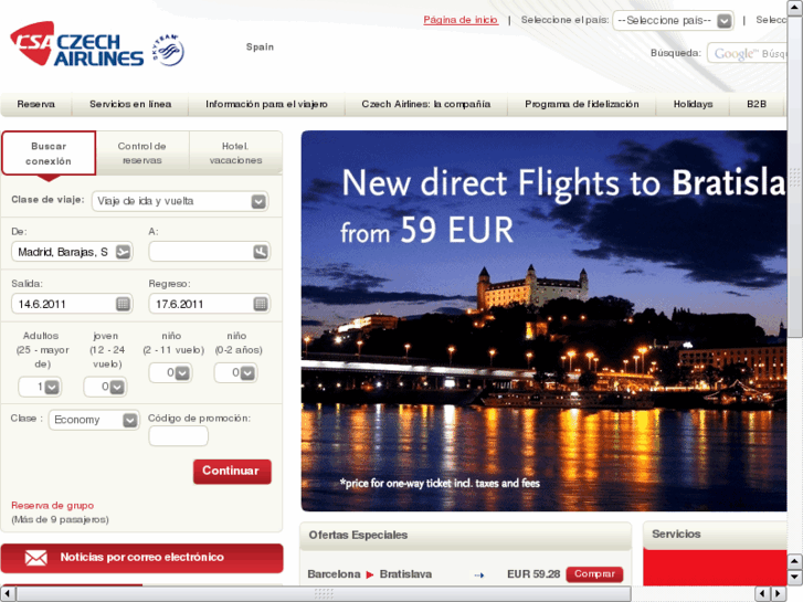 www.czechairlines.es