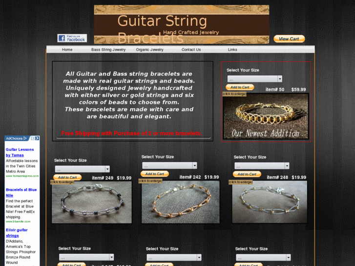 www.guitarstringbracelets.com