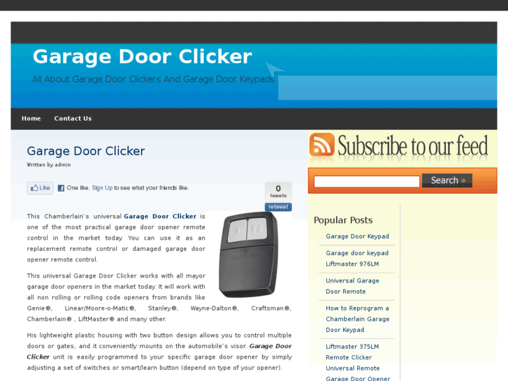 www.garagedoorclicker.com